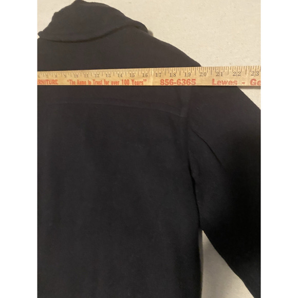 VTG Tweeds Peacoat Jacket Womens Small Black Wool Heavy Double Breasted Coat - Picture 16 of 16